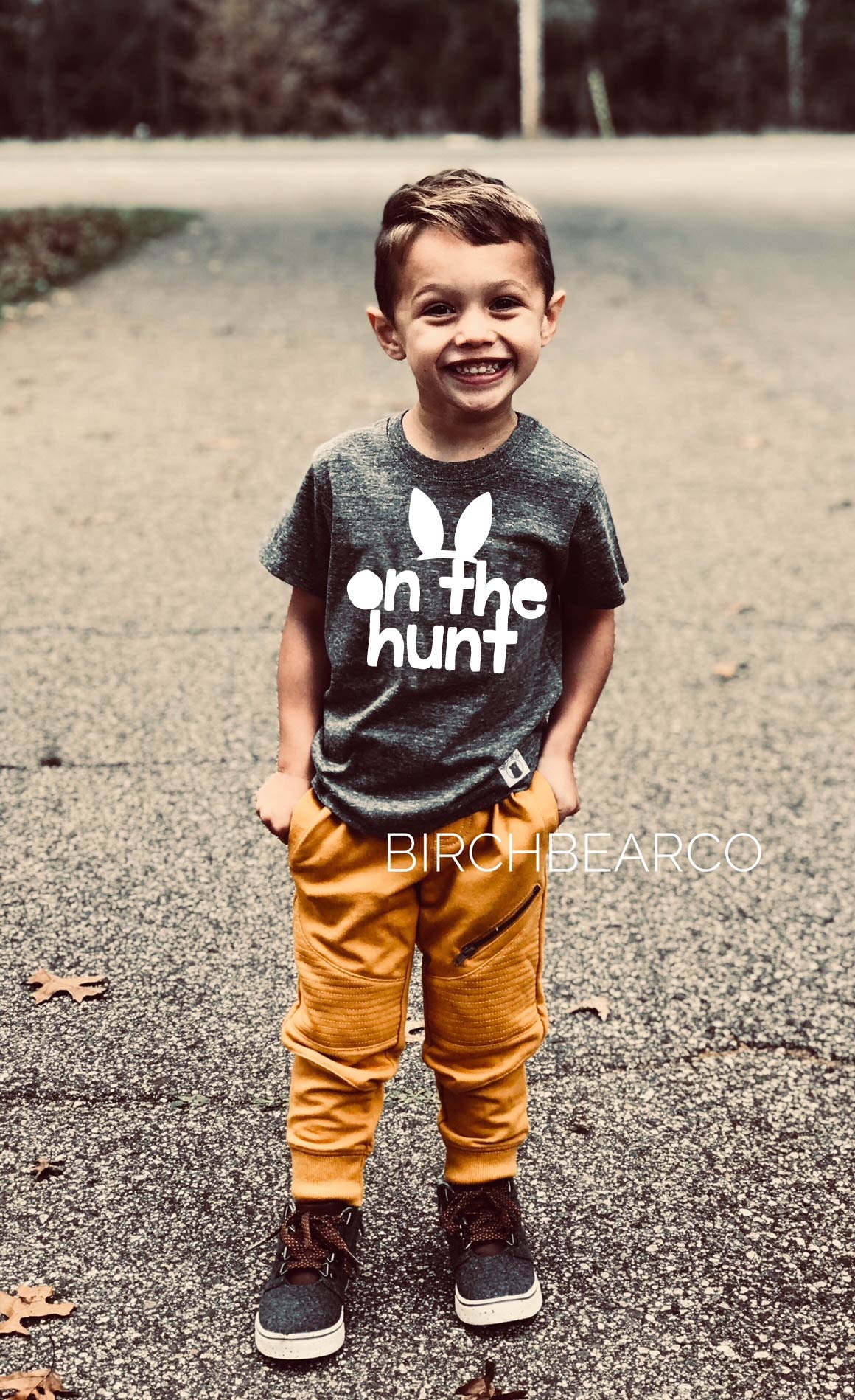 On The Hunt | Unisex Kids Easter Shirt | Cute Easter Bunny Shirt for Kids