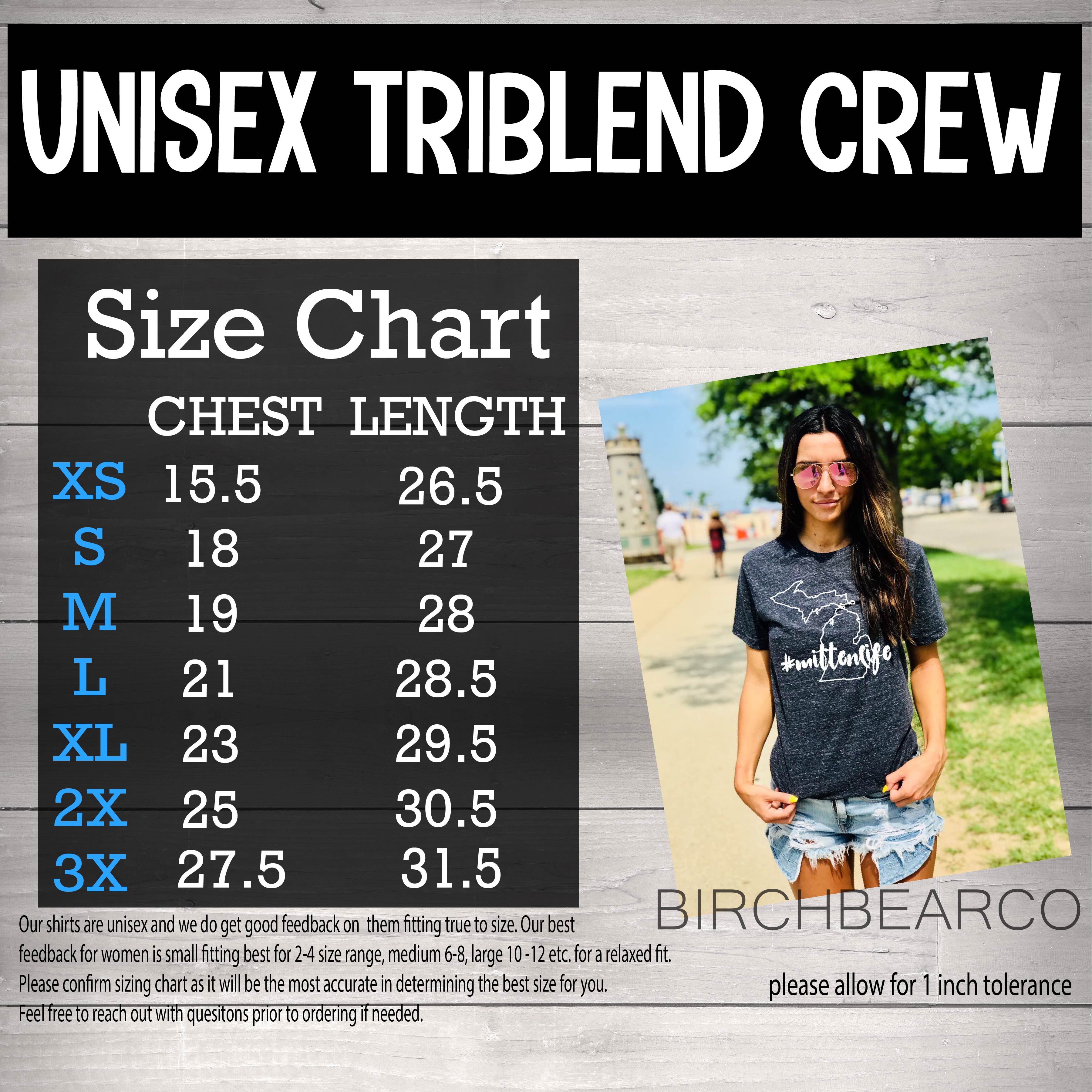 SIZE CHART M – Mother Nature's Jeans®